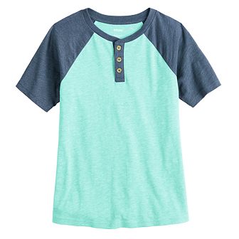 Boys 8-20 Sonoma Goods For Life® Short Sleeve Henley Tee in Regular & Husky