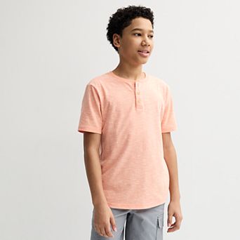 Boys 8-20 Sonoma Goods For Life® Short Sleeve Henley Tee in Regular & Husky