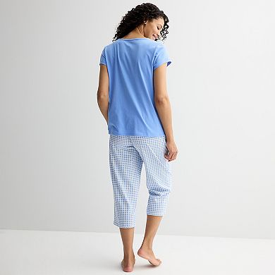 Petite Croft & Barrow® Mom's Day Pajama Top & Pajama Bottoms Set