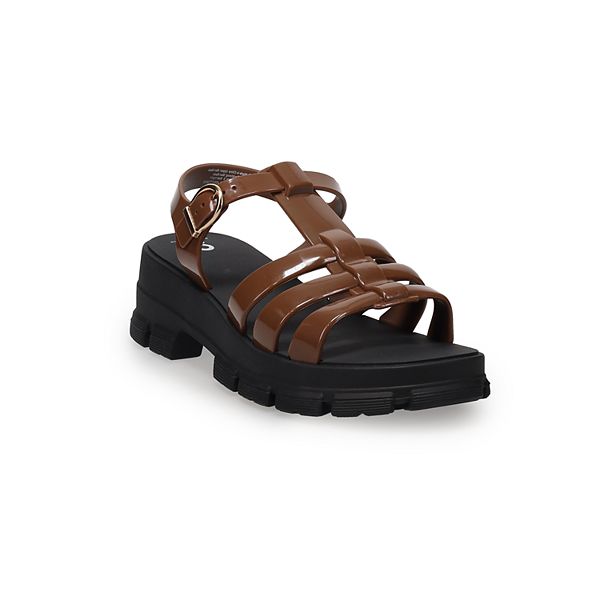 SO® Gillis Jelly Fisherman Women's Sandals - Brown (5.5)