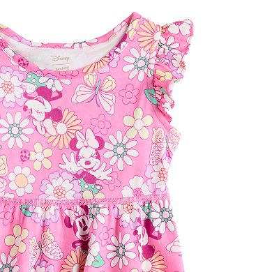 Disney's Minnie Mouse Baby, Toddler & Girls 4-12 Adaptive Sensory Floral Flutter Sleeve Dress by Jumping Beans®