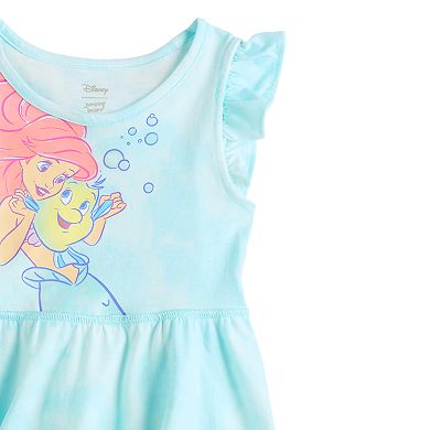 Disney's The Little Mermaid Ariel & Flounder Baby, Toddler & Girls 4-12 Adaptive Sensory Flutter Sleeve Dress by Jumping Beans®