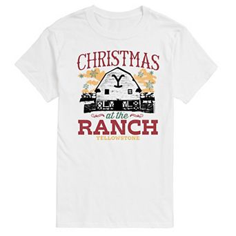 Men's Yellowstone Christmas At The Ranch Graphic Tee