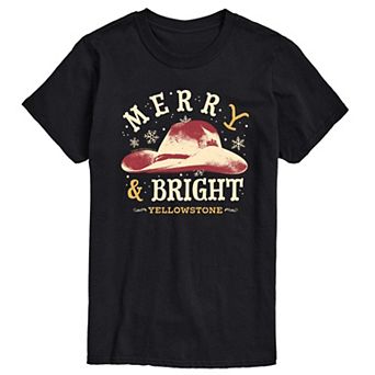 Men's Yellowstone Merry and Bright Graphic Tee