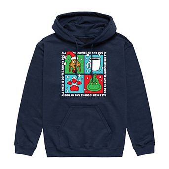 Men's Dr. Seuss All I Need Is Coffee & My Dog Graphic Hoodie