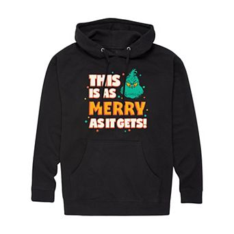 Men's Dr. Seuss Grinch As Merry As It Gets Graphic Hoodie