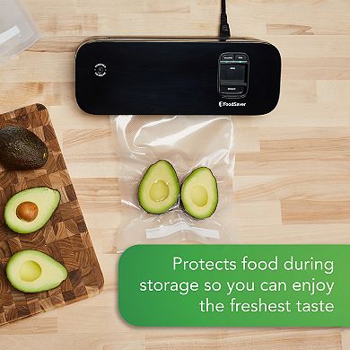 FoodSaver Space Saving Food Vacuum Sealer with 2 Quart Vacuum Seal Bags