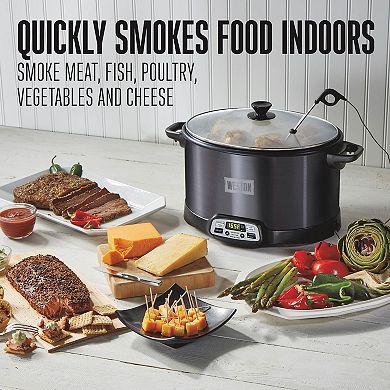 Weston 2-in-1 Indoor Smoker & 6 Qt. Slow Cooker with Party Dipper