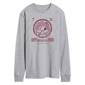Men's Peanuts Don't Open Until Christmas Long Sleeve Graphic Tee