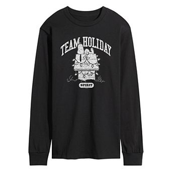 Men's Peanuts Team Holiday Spirit Long Sleeve Graphic Tee