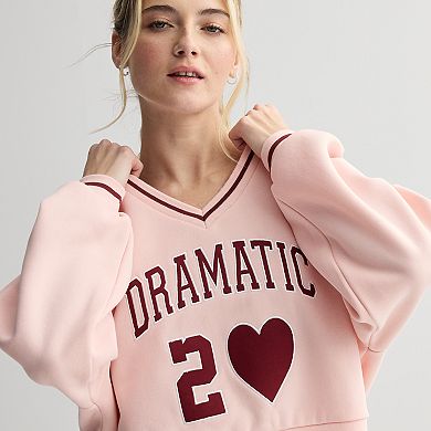 Juniors' Harper & Ivy Cropped Sweatshirt