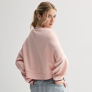 Juniors' Harper & Ivy Cropped Sweatshirt