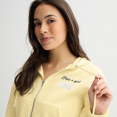 Juniors' Harper & Ivy Graphic Zip-Up Hoodie
