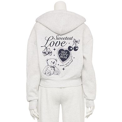 Juniors' Harper & Ivy Graphic Zip-Up Hoodie