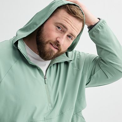 Big & Tall Tek Gear® Lightweight Hooded Quarter Zip Jacket