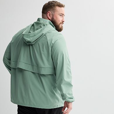 Big & Tall Tek Gear® Lightweight Hooded Quarter Zip Jacket