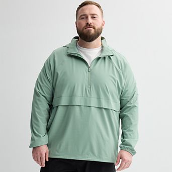 Big & Tall Tek Gear® Lightweight Hooded Quarter Zip Jacket