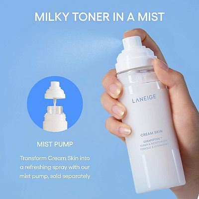 LANEIGE Cream Skin Refillable Milky Toner with Ceramides and Peptides