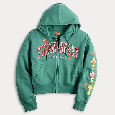 Juniors' Strawberry Shortcake Character Icons Full-Zip Graphic Hoodie