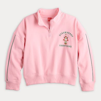 Juniors' Strawberry Shortcake '79 Quarter Zip Graphic Pullover