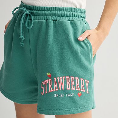 Juniors' Strawberry Shortcake Graphic Gym Short