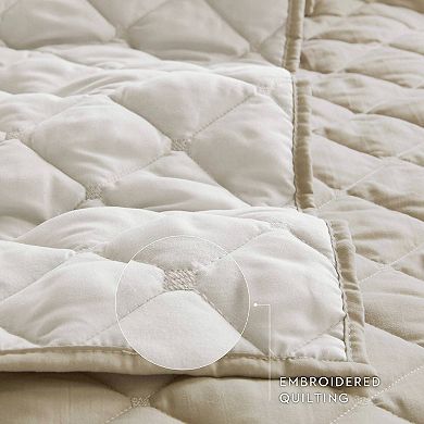 Madison Park Bianca 7-Piece Stripe Comforter and Quilt Set