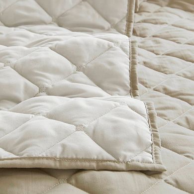 Madison Park Bianca 7-Piece Stripe Comforter and Quilt Set