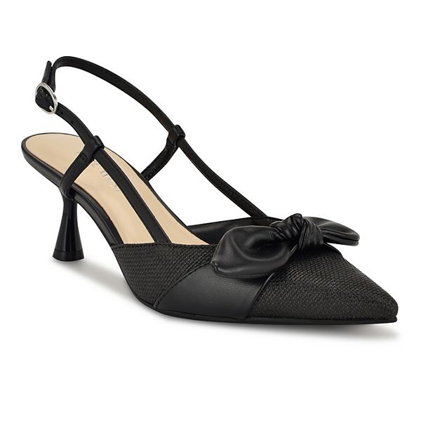 Nine West Reaba Women's Stylish Slingback Pumps - Black (5)