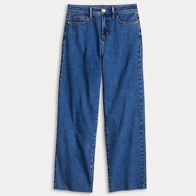 Women's LC Lauren Conrad Ultra High-Rise Straight Ankle Raw Hem Jeans