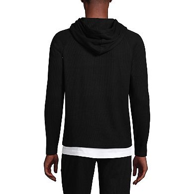 Men's Lands' End Brushed Rib Hooded Sweatshirt