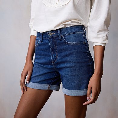 Women's LC Lauren Conrad High-Rise 5-in. Rolled Cuff Shorts