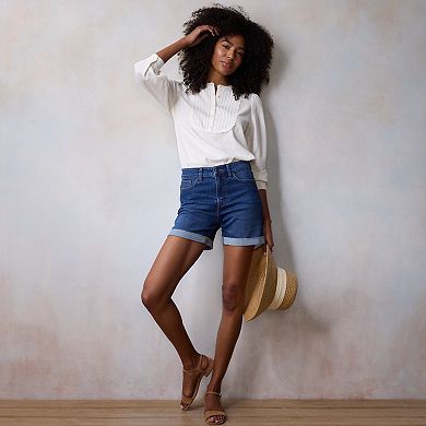 Women's LC Lauren Conrad High-Rise 5-in. Rolled Cuff Shorts