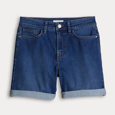 Women's LC Lauren Conrad High-Rise 5-in. Rolled Cuff Shorts