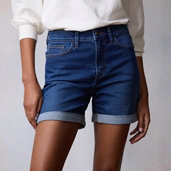 Women's LC Lauren Conrad High-Rise 5 in Rolled Cuff Shorts