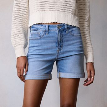Women's LC Lauren Conrad High-Rise 5 in Rolled Cuff Shorts