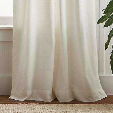 Martha Stewart Waters Edge Tufted Backtab Set of 2 Window Curtain Panels