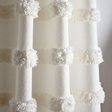 Martha Stewart Waters Edge Tufted Backtab Set of 2 Window Curtain Panels
