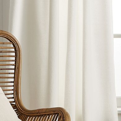 Martha Stewart Waters Edge Tufted Backtab Set of 2 Window Curtain Panels