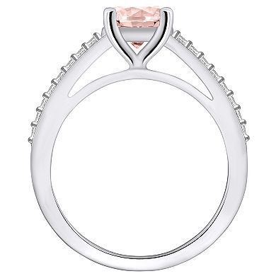 Alyson Layne 10k White Gold Round Gemstone 1/6 Carat T.W. Diamond Ring
