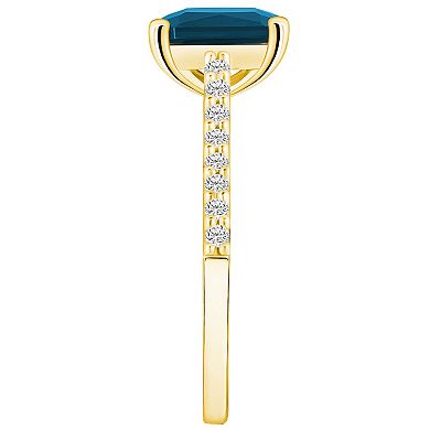 Alyson Layne 10k Gold Emerald Cut Gemstone 1/5 Carat T.W. Diamond Ring
