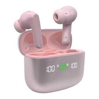Visual Land SOUNDWAVE A1 Essential Active Noise Cancelling Earbuds with Tri-Displays, 6-Mics, 50H Total Playtime