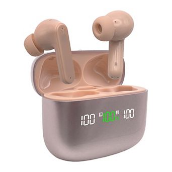 Visual Land SOUNDWAVE A1 Essential Active Noise Cancelling Earbuds with Tri-Displays, 6-Mics, 50H Total Playtime