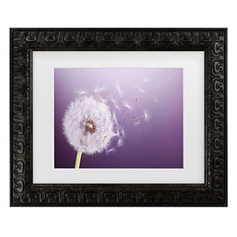 Trademark Fine Art Dandelion Flying Matted Framed Wall Art