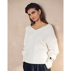 Kohls womens white sweaters hotsell