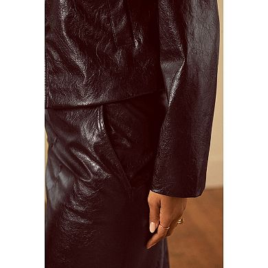 Women's NEXT Faux Leather Midi Skirt