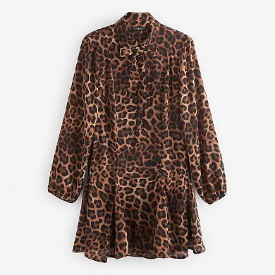 Women's NEXT Animal Print Mini Shirt Dress