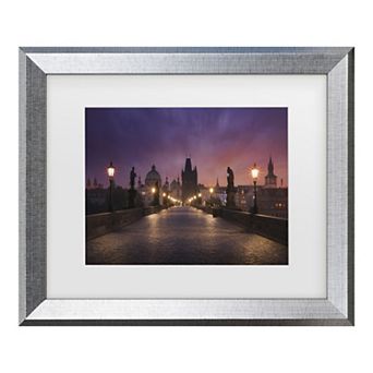 Trademark Fine Art Inigo Cia Saint Charles Bridge, Prague Matted Framed Wall Art