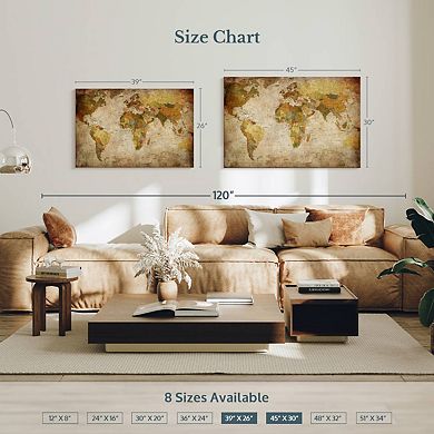 World Map Canvas Print