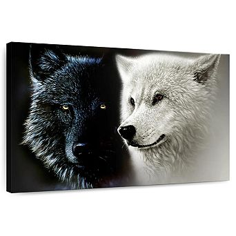 Tale Of Two Wolves Canvas Print