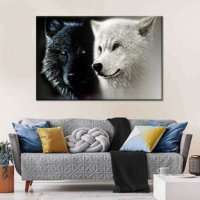 Tale Of Two Wolves Canvas Print